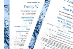 Legionella training certificates